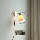 Axyaa LED Ceramic Wall Sconce Vintage Style Mirror Lamp with Pull Chain Switch