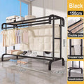 Axyaa Floor-to-Ceiling Coat Rack with Drying Hanger for Bedroom and Balcony