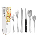 Axyaa 1010 Stainless Steel Tableware Set with Steak Knife and Dessert Spoon