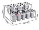 Axya Buffet Pan with Rack Serving Bowl, Buffet Basin & Seasoning Tray