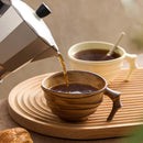 Axyaa Tree Branch Handle Ceramic Coffee Mug Vintage Style Brown Beige 200ml Crude Pottery