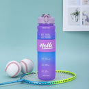 Axyaa Gradient Plastic Water Bottle 1000ML - Leakproof & Motivational Straw Drinking Bottle