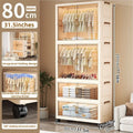 Axyaa 80cm Folding Wardrobe: Large Capacity Clothes & Blankets Organizer