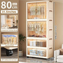 Axyaa 80cm Folding Wardrobe: Large Capacity Clothes & Blankets Organizer