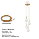 Axyaa Nordic Glass Pendant Lamp: Modern Bean Hanging Light for Home, Bar, Bedroom