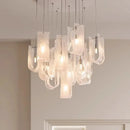 Axyaa Glass Ribbon Chandeliers: Luxury Pendant Lights for Villa Living Room & Bedroom