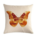 Axyaa Butterflies Linen Cushion Cover 45*45cm for Home Sofa Decor