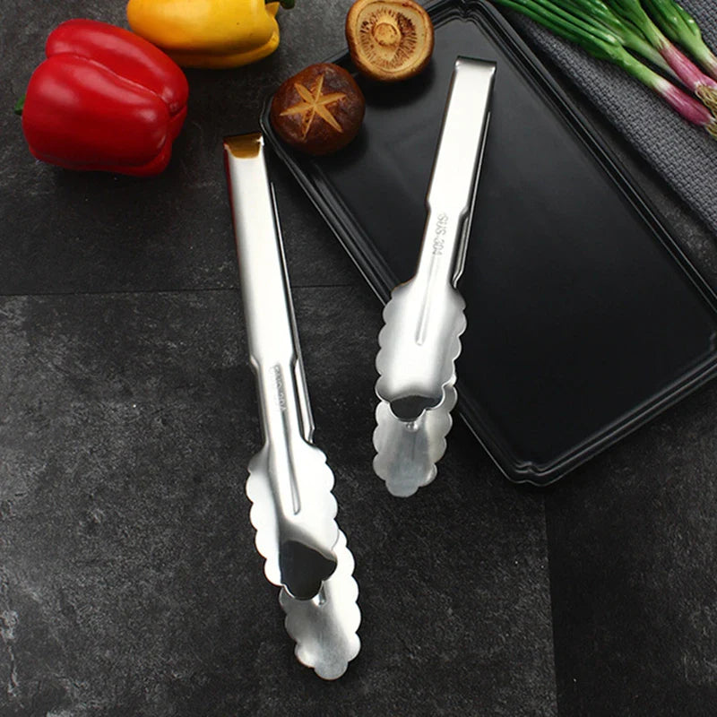 Axyaa Stainless Steel Food Tongs: Barbecue & Buffet Essential