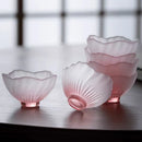 Axyaa Glazed Glass Sakura Teacup Set