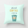 Axyaa Mint Green Geometric Animal Print Pillowcase for Home and Office Decor