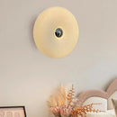 Axyaa Orange Glass Wall Lamp USB Plug Tricolor LED for Bedroom Study Living Room