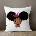 Axyaa Cartoon Girl Pillow Case: Soft Short Plush Cushion Cover for Sofa & Home Decor