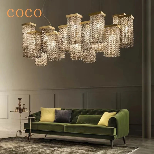 Axyaa Luxury Crystal Chandelier for Restaurant, Bar, Villa - Modern Art Personality