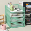 Axyaa File Tray Rack Organizer - Desktop Paper Sorter & Mail Stand