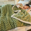 Axyaa Coral Velvet Sofa Blanket Farley