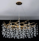 Axyaa Golden Branch LED Chandelier Pendant Lights for Modern Living Room
