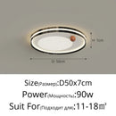 Axyaa Round Square Black White LED Ceiling Light Chandelier