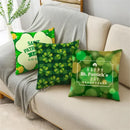 Axyaa St. Patrick's Day Four Leaf Clover Pillow Case in Green Series Home Decoration