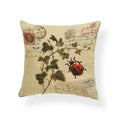 Axyaa Dragonfly Pattern Cushion Cover, Blue Butterfly Leaves 45x45cm