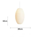 Axyaa Silk Cloth Minimalist Pendant Light White Design Nelson Lamp