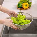 Axyaa Stainless Steel Strainer Bowl Set - Vegetable Fruit Filter Colander