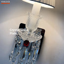 Axyaa Luxury Crystal Wall Lamp for European Villa Bedroom and Living Room