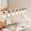 Axyaa White Glass Metal LED Chandelier: Modern Kitchen & Bedroom Pendant Lamp
