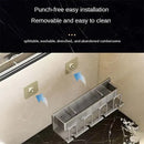 Axyaa Metal Toothbrush Holder and Toothpaste Organizer Wall-Mounted Storage Box
