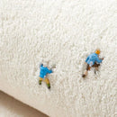 Axyaa Plush Blue Carpet for Living Room, Bedroom, or Study Floor