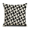Axyaa Geometric Cotton Linen Cushion Cover - Decorative Sofa Throw Pillow Cover