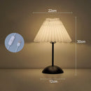 Nordic Pleated Fabric LED Table Lamp USB Plug by Axyaa for Home Atmosphere Decor