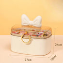 Axyaa Kids Hair Accessories Organizer Box with Two Layers and Lid