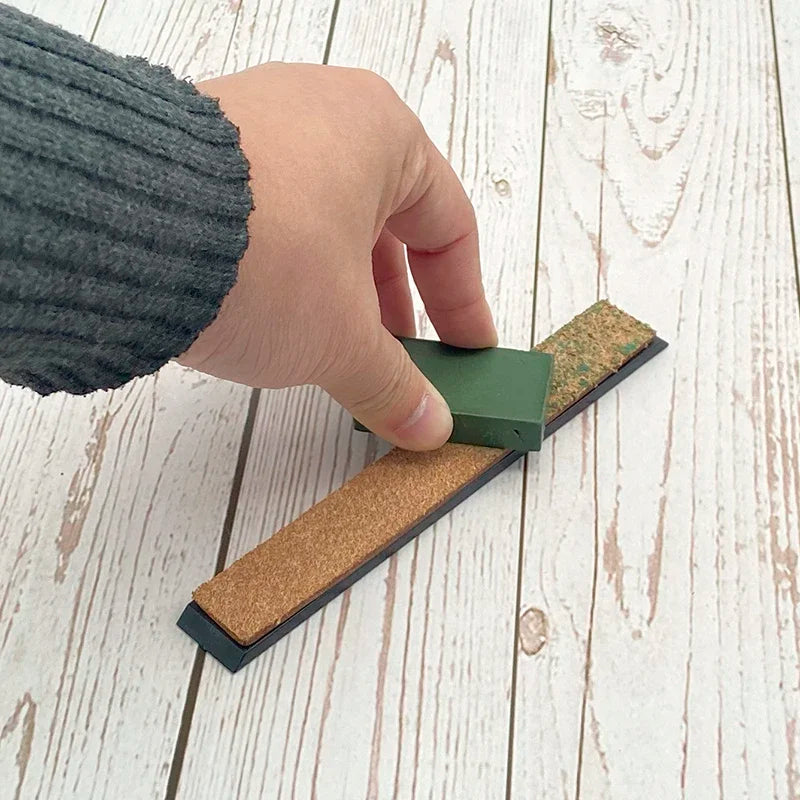 Axya Leather Honing Strop with Polishing Paste for Knife Sharpening Machine