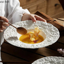 Axyaa Ceramic Dinner Plates & Soup Basin Set for Molecular Cuisine & Home Kitchen Elegance