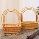 Axyaa Handwoven Storage Basket - 6 Styles for Vegetables, Flowers, Plants, Snacks & Picnics