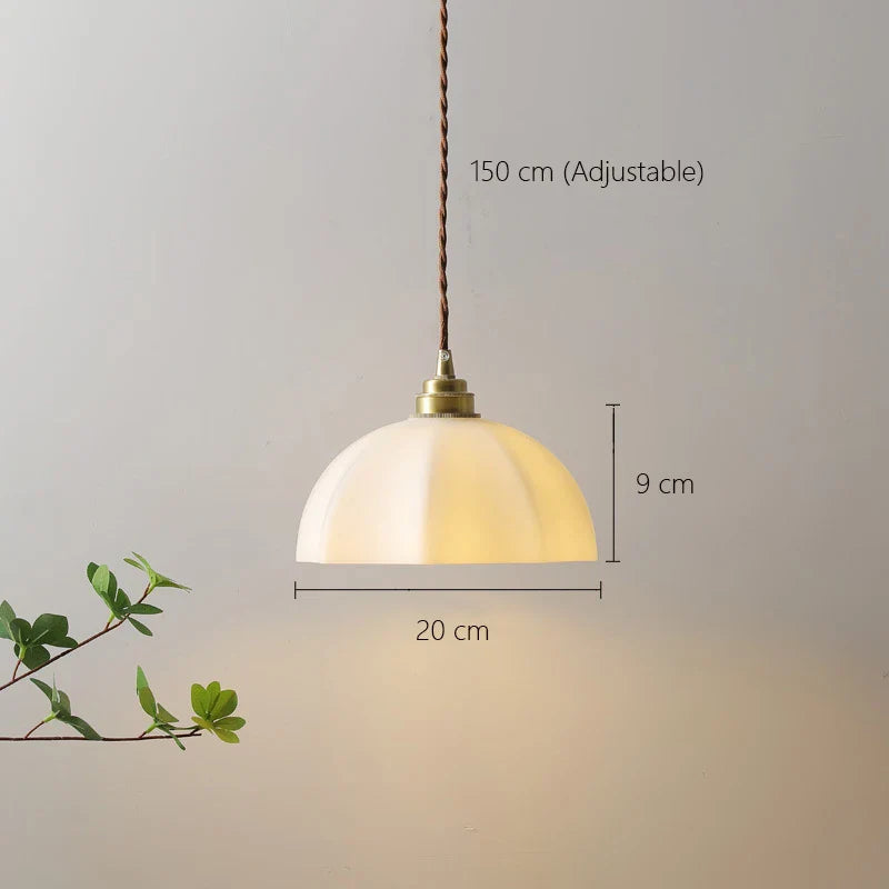 Axyaa Industrial Design Pendant Light with Glass Shade for Kitchen and Dining Room
