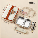 Axyaa Stainless Steel Lunch Box with Compartments - Large Capacity Bento Box
