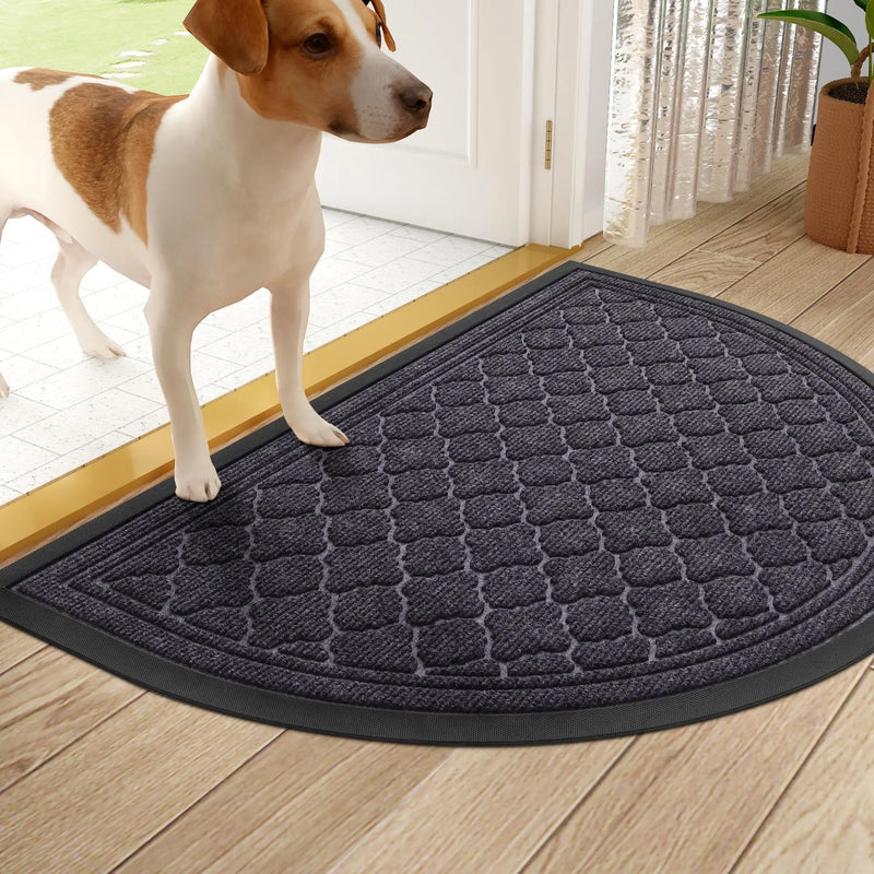 Axyaa Heavy Duty Indoor Half Moon Door Mat - Absorbent and Washable