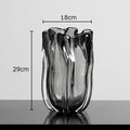 Axyaa Transparent Glass Vase Hydroponic Flower Pots Modern Home Decor