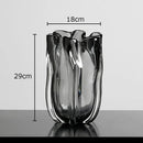 Axyaa Transparent Glass Vase Hydroponic Flower Pots Modern Home Decor