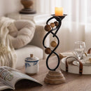 Wrought Iron Candle Holder for Home Decor by Axyaa - Rustic Style Ornament
