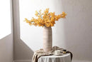 Axyaa White Tall Floor Vase, 18'' Large Ceramic Rustic Vase for Pampas Grass Bouquet