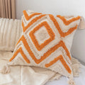 Axyaa Bohemian Tufted Embroidered Fringe Pillow Case for Light Luxury Living Room Sofa