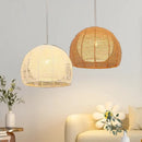 Axyaa Gold Rattan Chandelier Lighting for Dining Room Balcony