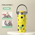 Axyaa Stainless Steel Vacuum Insulation Cup with Straw, Large & Portable