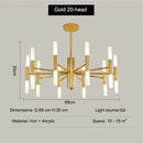 Axyaa Luxury Multi-Head Ceiling Chandelier LED Lighting Fixtures