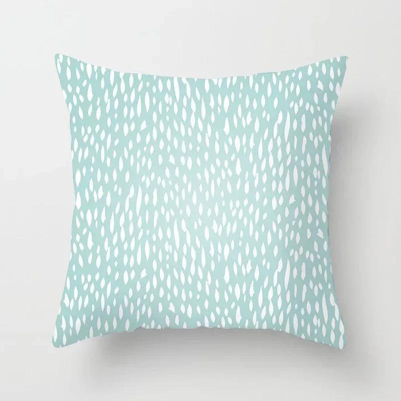 Modern Geometry Print Pillow Case for Home Decor by Axyaa - Mint Green Pillow Cover