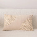 Axyaa Beige Tassel Cushion Cover 45x45cm Solid Cotton Linen for Home Sofa Bed Decor