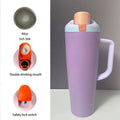Axyaa 40oz Stainless Steel Insulated Straw Water Bottle Hot Cold Vacuum Flask Mug