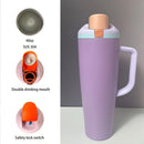 Axyaa 40oz Stainless Steel Insulated Straw Water Bottle Hot Cold Vacuum Flask Mug